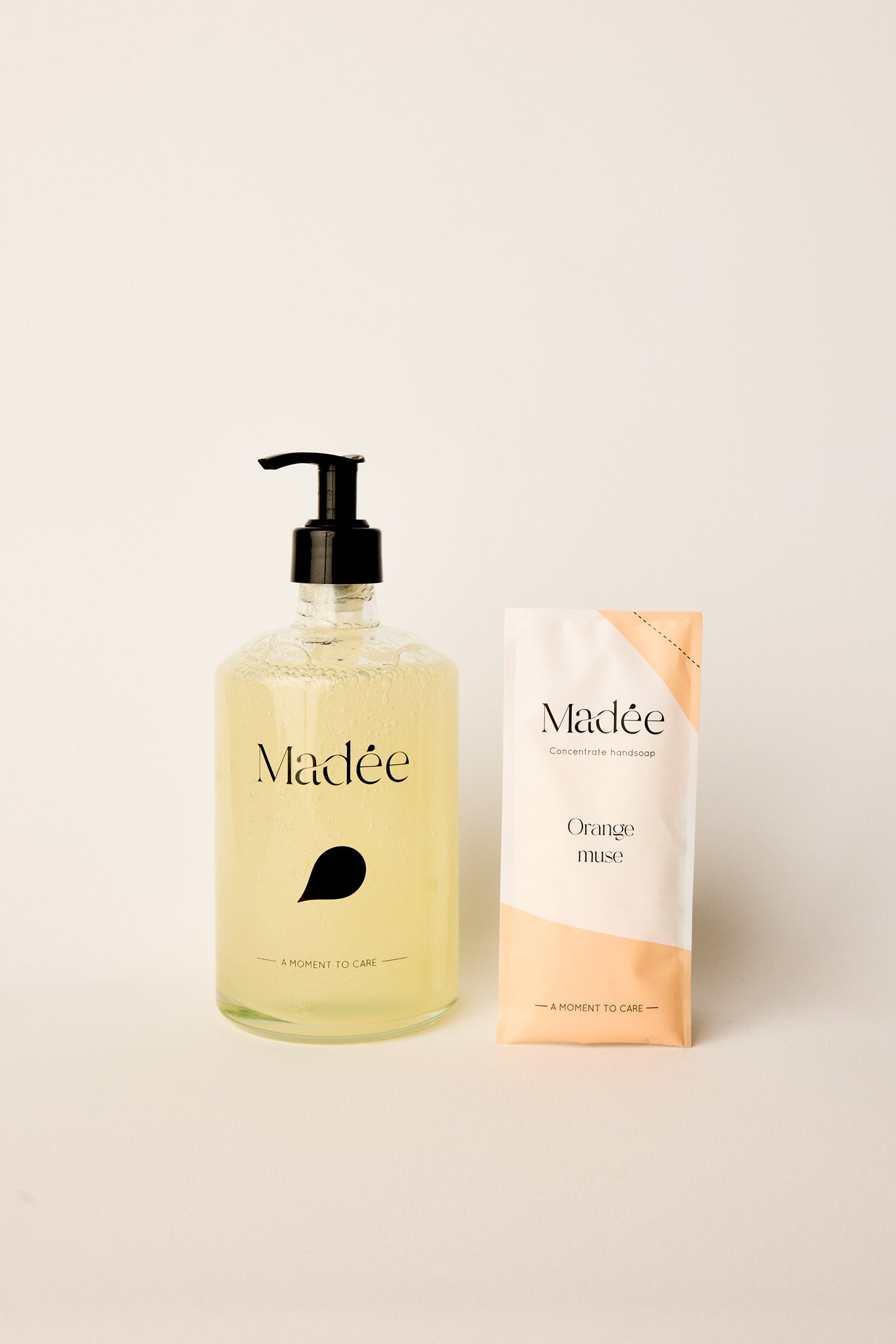 Glazen handzeep set | Orange Muse Orange Muse